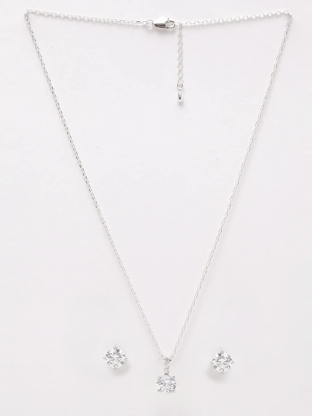 clara sterling silver jewellery set swiss zirconia gift for women & girls