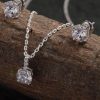 clara sterling silver jewellery set swiss zirconia gift for women & girls